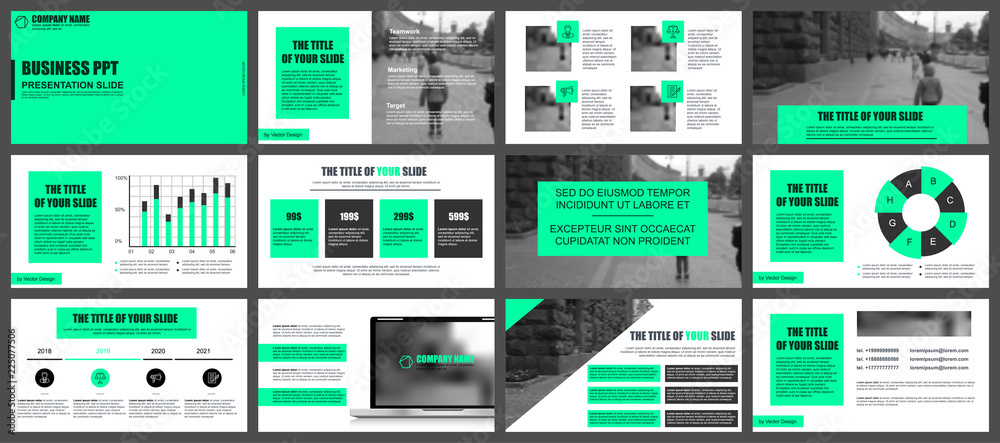 Poster business presentation slides templates from infographic elements. can be used for presentation, flye