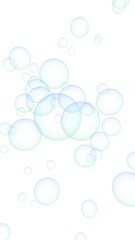Light pastel colored background with pink bubbles. Wallpaper, texture blue balloons. 3D illustration