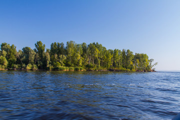 The Dnieper River in the village of Kushugum