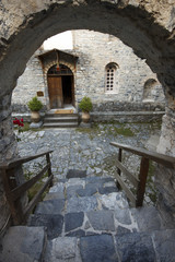 Old monastery view from stairs