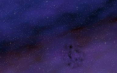 Colorful and beautiful space background. Outer space. Starry outer space texture. 3D illustration