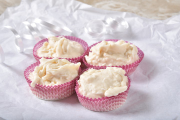 White chocolate coconut candy