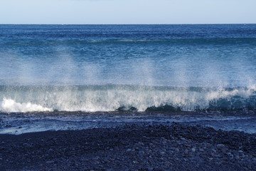waves on beach