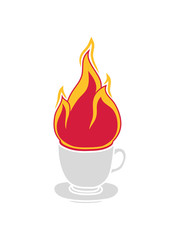 tasse tee kaffee kuchen trinken durst café lecker durstig feuer flamme heiß brennen verbrennen warm clipart feuerwehr grillen lagerfeuer löschen flammen anzünden feuerteufel verbrannt