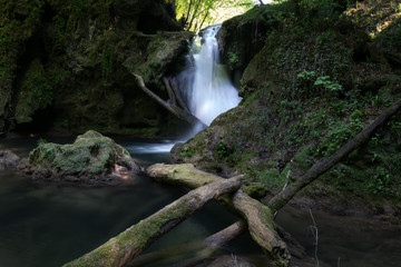 Naklejka na ściany i meble Waterfall in the forest