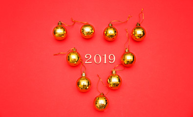 happy new year. Sigh symbol from among 2019