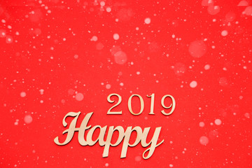 happy new year. Sigh symbol from among 2019