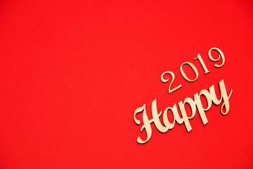 happy new year. Sigh symbol from among 2019