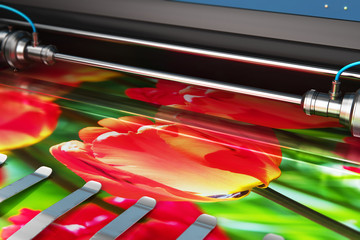 Printing photo banner on large format color plotter