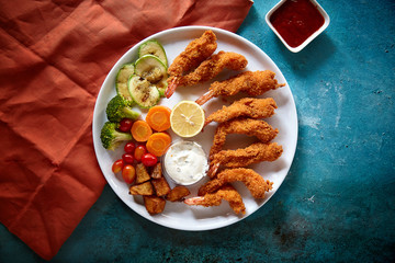 fried shrimp platter