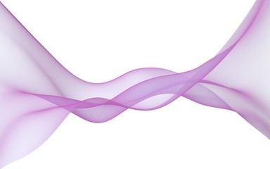 Abstract light red wave. Bright light red ribbon on white background. Abstract red smoke. Light red scarf. Raster air background. 3D illustration