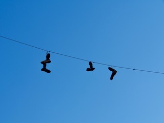 Chaussures sur corde