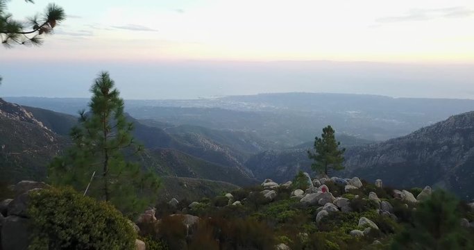 Santa Barbara California Coastal Mountain Aerial Drone