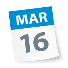 March 16 - Calendar Icon