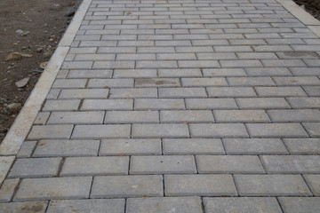 paving slabs laying