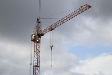 crane on sky background