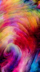 Photo sur Plexiglas Mélange de couleurs Accélération de la peinture numérique