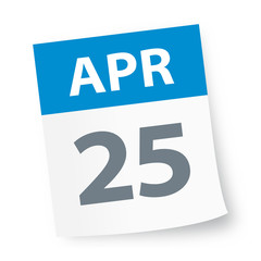 April 25 - Calendar Icon