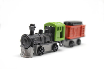 toy train isolated on white background