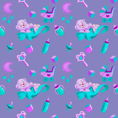 seamless pattern  with children's toys