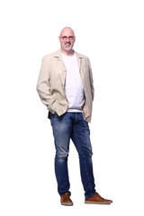 Full body caucasian man
