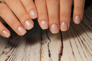 glamorous manicure of nails