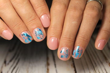 glamorous manicure of nails