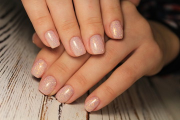 beautiful light manicure