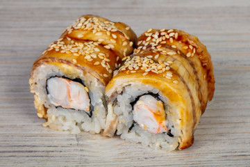 Japanese roll with eel