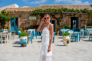 nice blond girl in the sicily