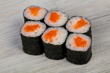 Japanese roll with salmon