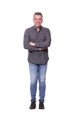 Full body caucasian man