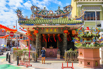 Fototapeta na wymiar Yap Kongsi Temple in Georgetown, Penang island, Malaysia