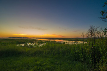 sunrise over the water