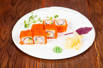 Japanese roll with prawn