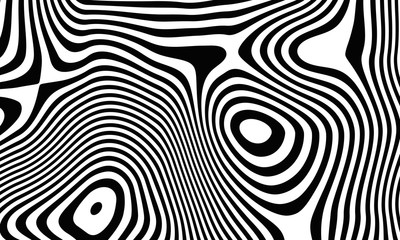 Black and white striped geometric background, abstract zebra