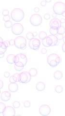 Light pastel colored background with pink bubbles. Wallpaper, texture pink balloons. 3D illustration