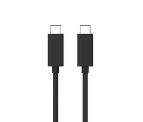 usb-c cable isolated on white background