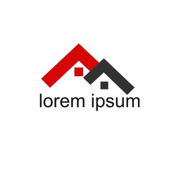 logo of house and with square and triangle 