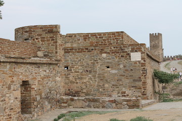 Fototapeta na wymiar walls of Cenevez fortress