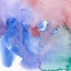 Abstract watercolor brush background. Hand painted illustration.