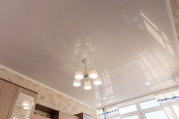 Stretch ceiling in the big room