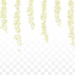 Blue Vector Realistic Blue Petals Falling on Transparent Background.  Spring Romantic Flowers Illustration. Flying Petals. Sakura Spa Design. Blossom Confetti. Design Elements for Wedding Decoration.