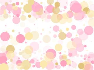 Rose gold confetti circle decoration for party invitation card. 