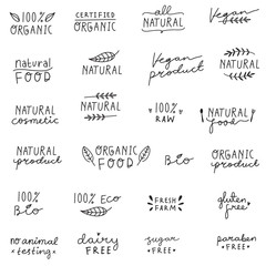 hand drawn set of elements for design