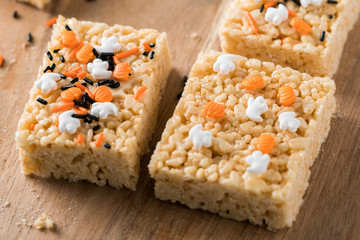 Halloween sprinkles rice crispy treats