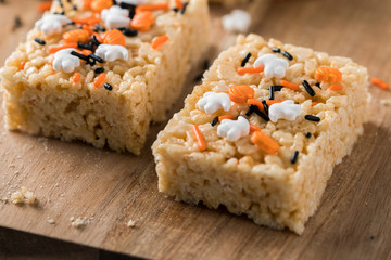 Halloween sprinkles rice crispy treats