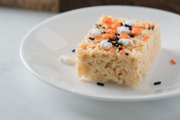 Halloween sprinkles rice crispy treats