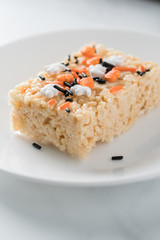 Halloween sprinkles rice crispy treats
