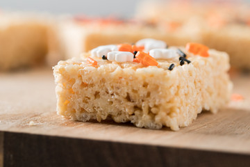 Halloween sprinkles rice crispy treats